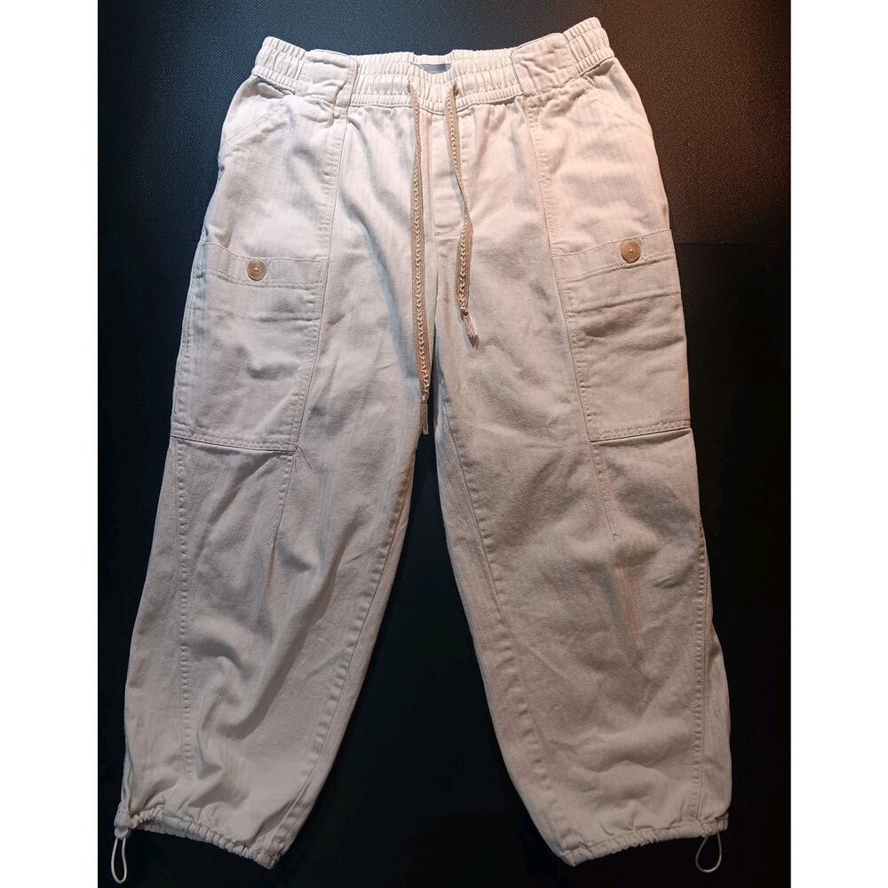 Wit & Wisdom Ab Leisure Jogger Pants Skyrise Cotton Herringbone Toggle Hem XL